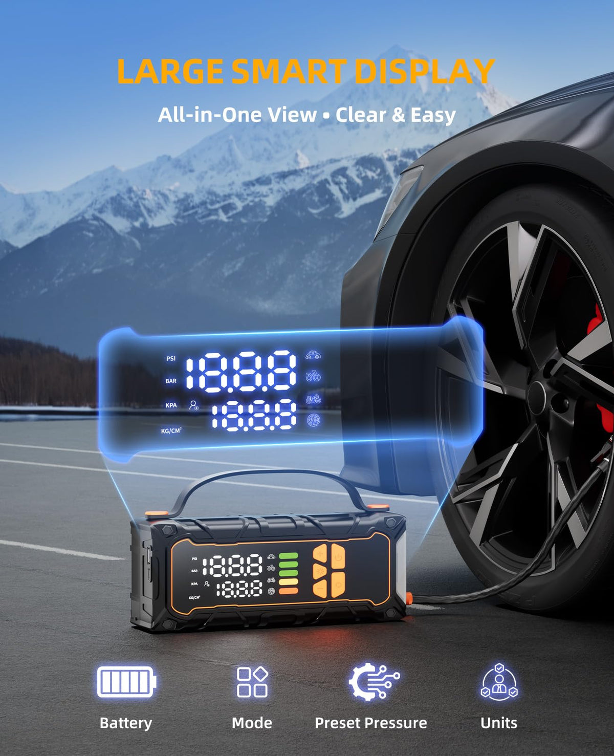 okrinec size comparison in car trunk showing compact travel-friendly design