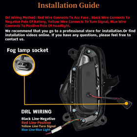 OKSIWA fog lights installed on RAV4 daytime showing bright white DRL benefit