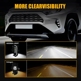 OKSIWA blue accent illuminated at night adding distinctive styling and visibility