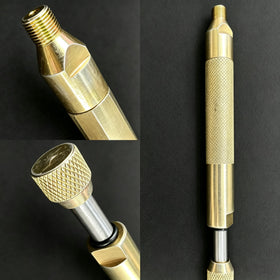 OKYOUK before and after comparison showing cleaner shaft after flush