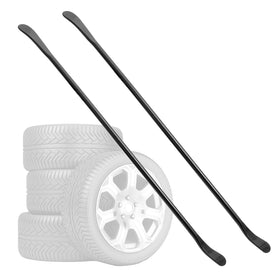 Olaismln front view of two 39-inch tire bars showing full length and benefit of leverage