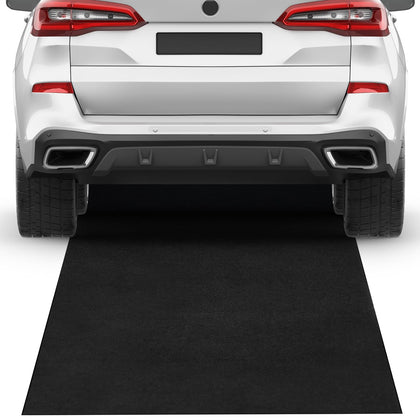 Olaismln front view of XL oil mat protecting floor with wide coverage