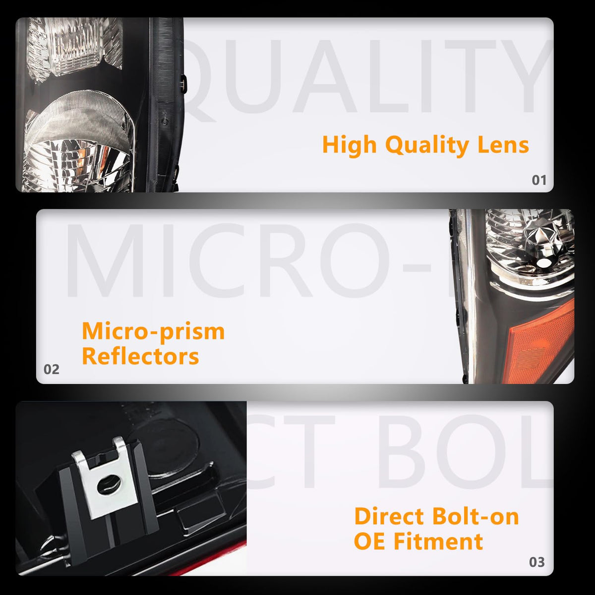 OLDANI amber reflector close shot showing improved visibility cue