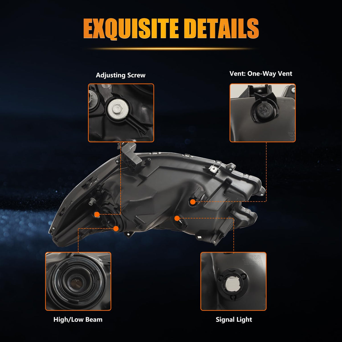 OLDANI black ABS housing detail showing durable construction