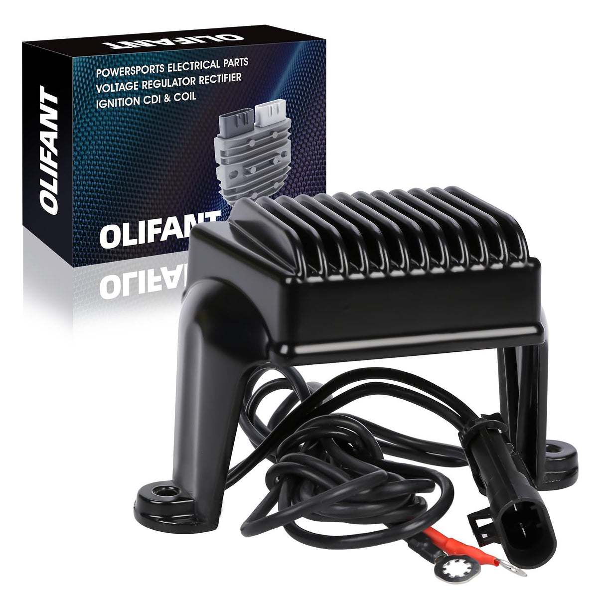OLIFANT 74505-02 front view showing compact regulator and OEM-fit design benefit
