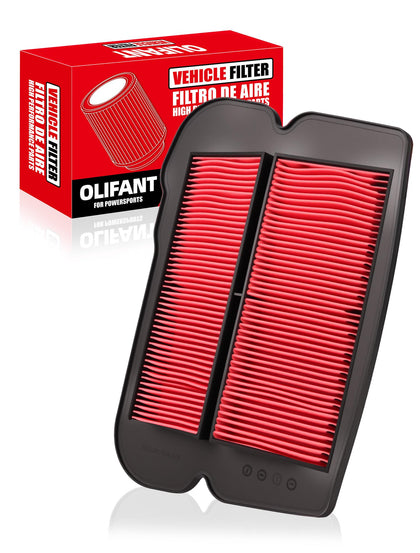 OLIFANT front view of air filter showing fit and shape benefit easy replacement
