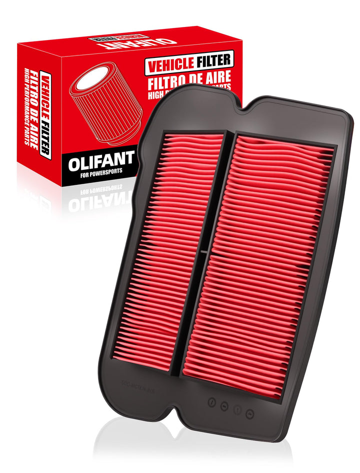OLIFANT front view of air filter showing fit and shape benefit easy replacement