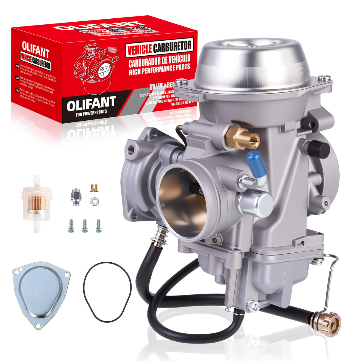OLIFANT carburetor front view showing body and mounting for reliable fit