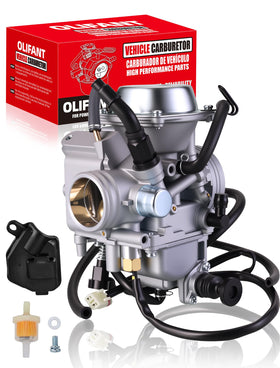 OLIFANT carburetor front view showing throttle body and benefits of direct fit