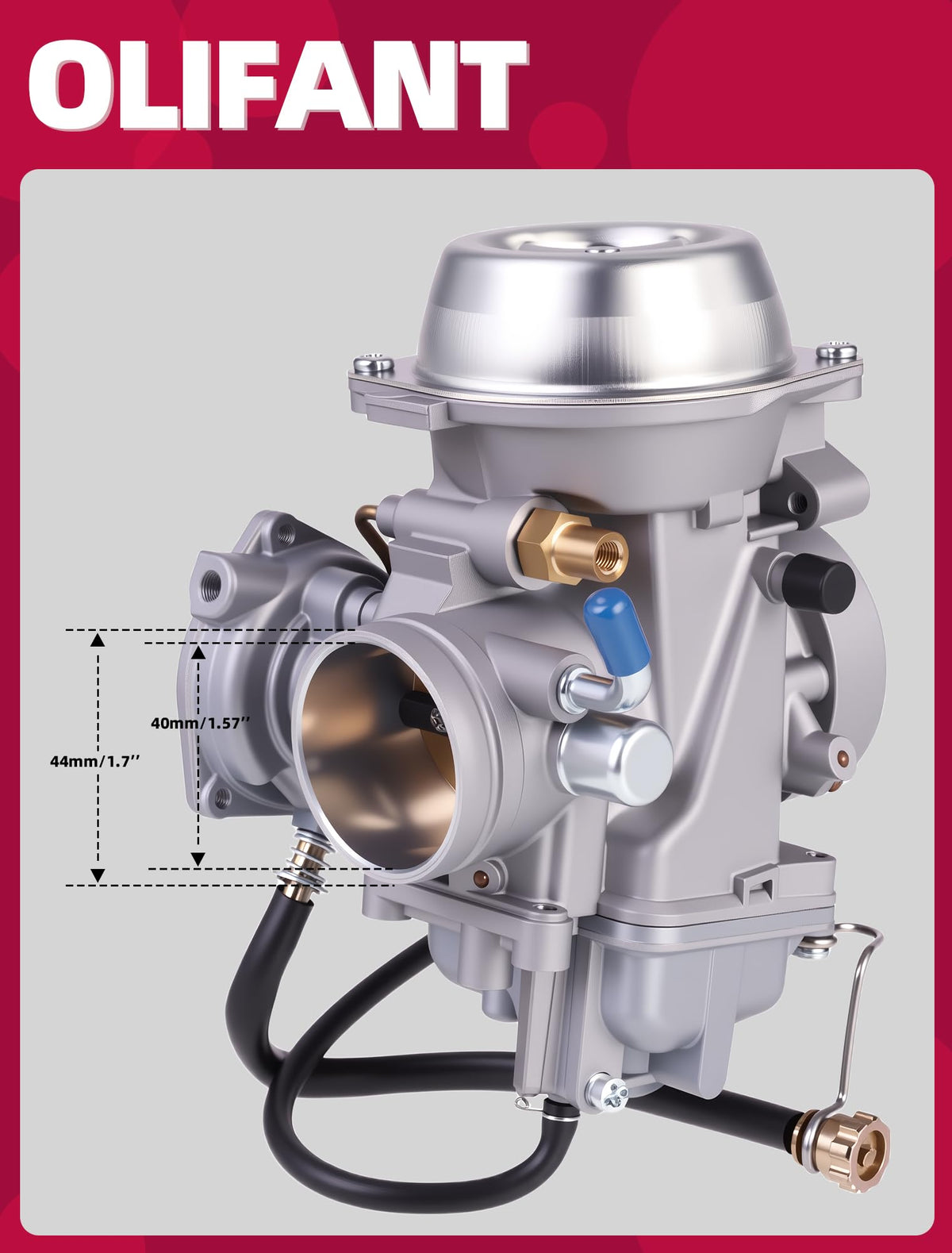 OLIFANT carburetor installed on Polaris ATV demonstrating restored performance