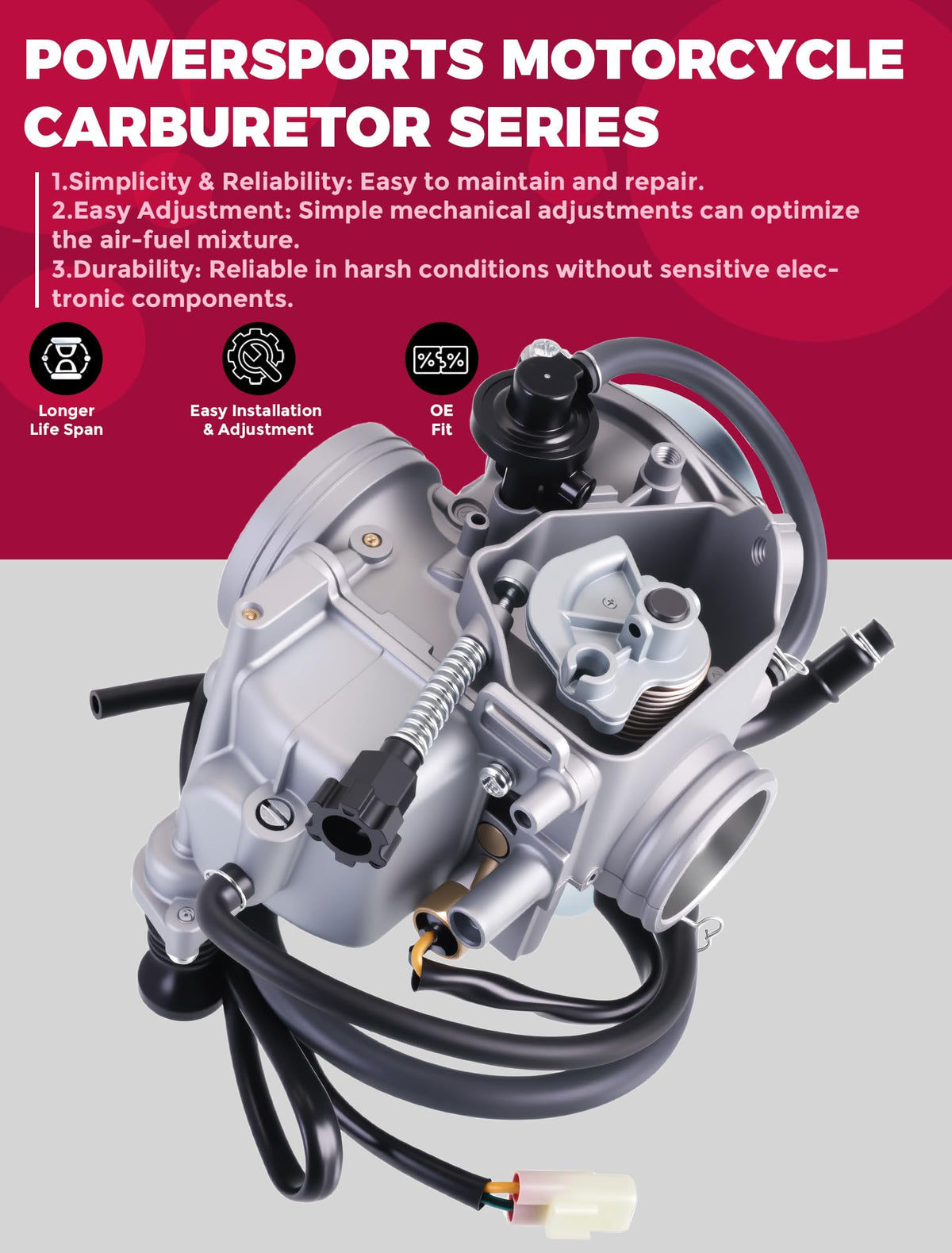 OLIFANT carburetor intake flange close-up with measured diameters to confirm fitment