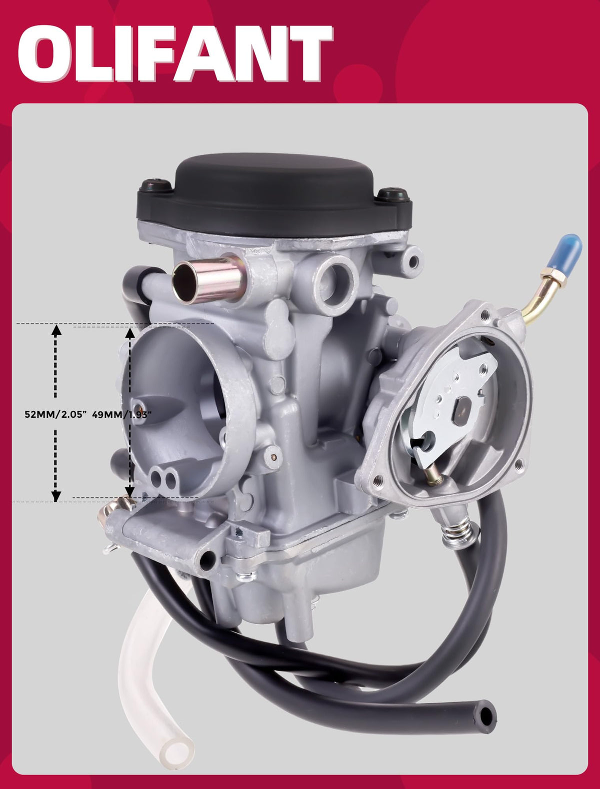 OLIFANT carburetor label and OE references for correct model matching