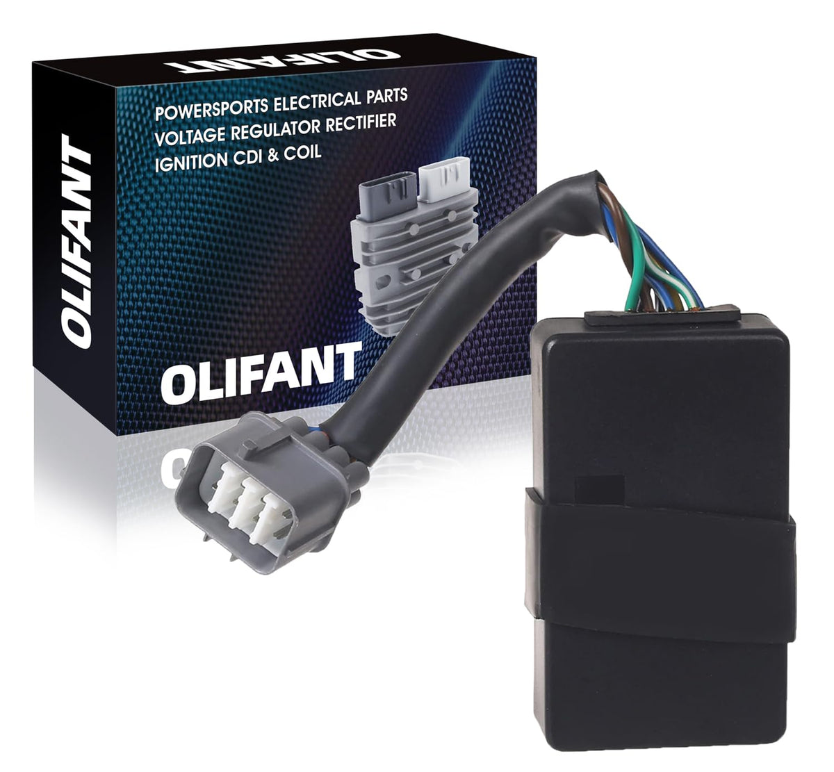 OLIFANT CDI front view showing compact housing and easy bolt-on fit