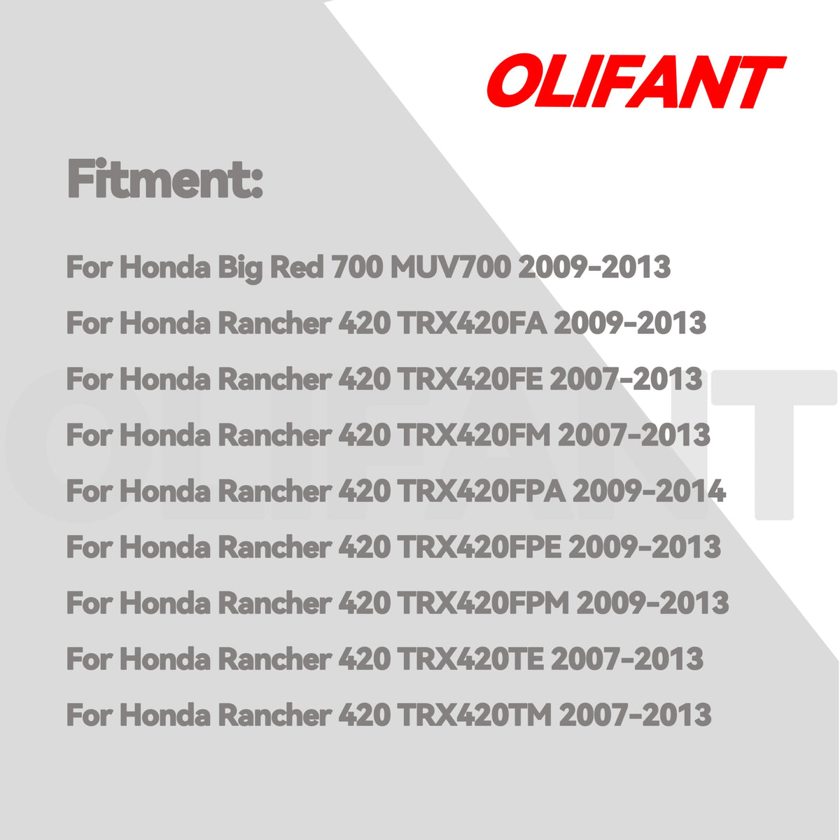 OLIFANT connector and pin layout detail ensuring correct OEM hookups