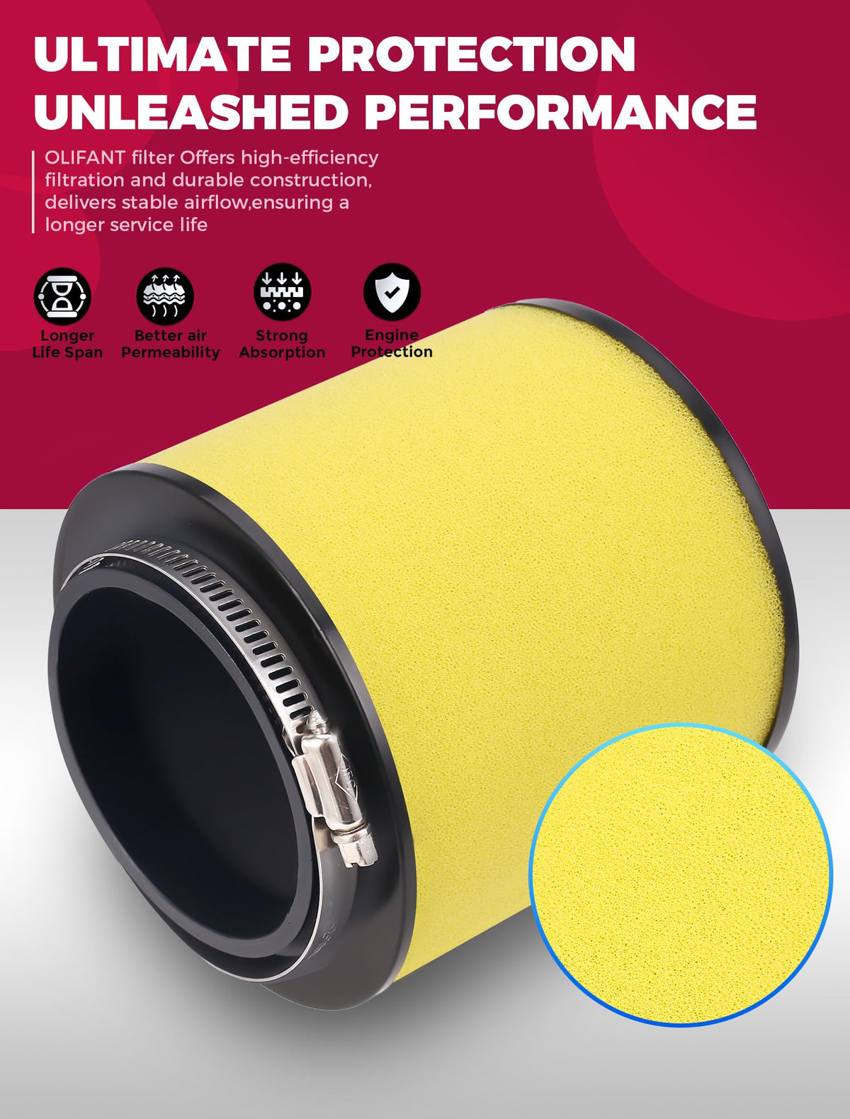 OLIFANT air filter installed in Honda Foreman showing quick, secure replacement