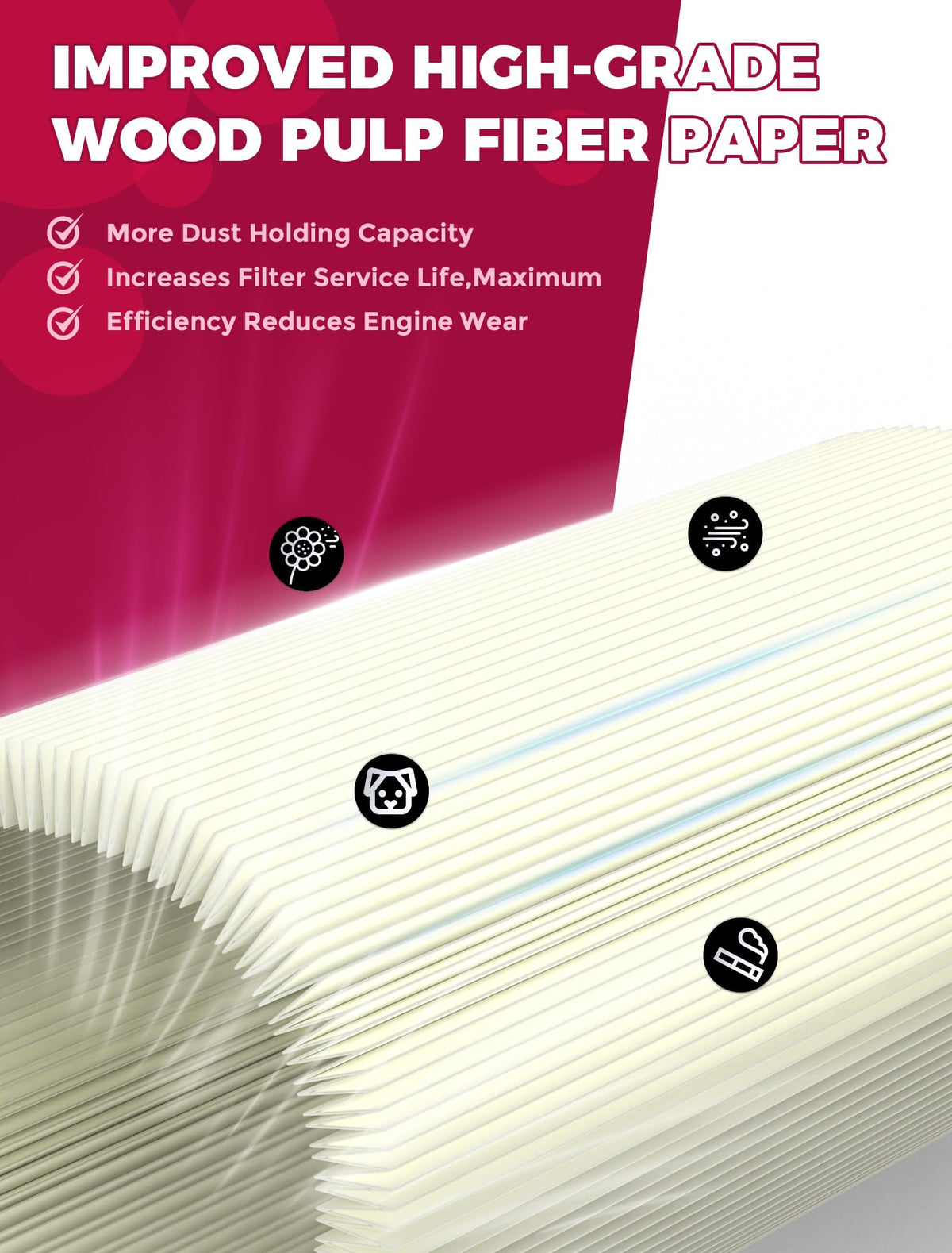 OLIFANT filter media texture close-up illustrating fine-particle filtration