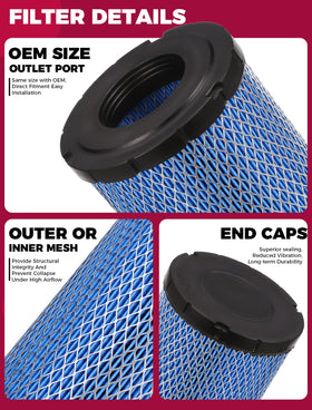 OLIFANT filter beside ruler illustrating correct size for fitment