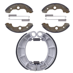 OLIFANT front brake shoes installed on drum demonstrating proper fitment