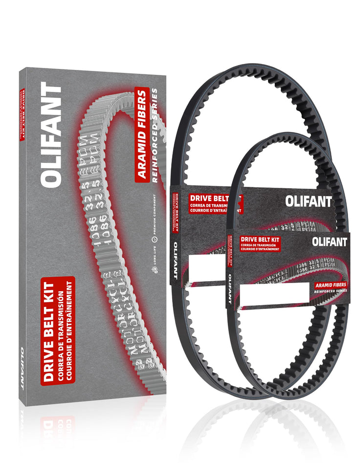 OLIFANT belt kit front packaging showing Yamaha-compatible parts and OE references for confident selection