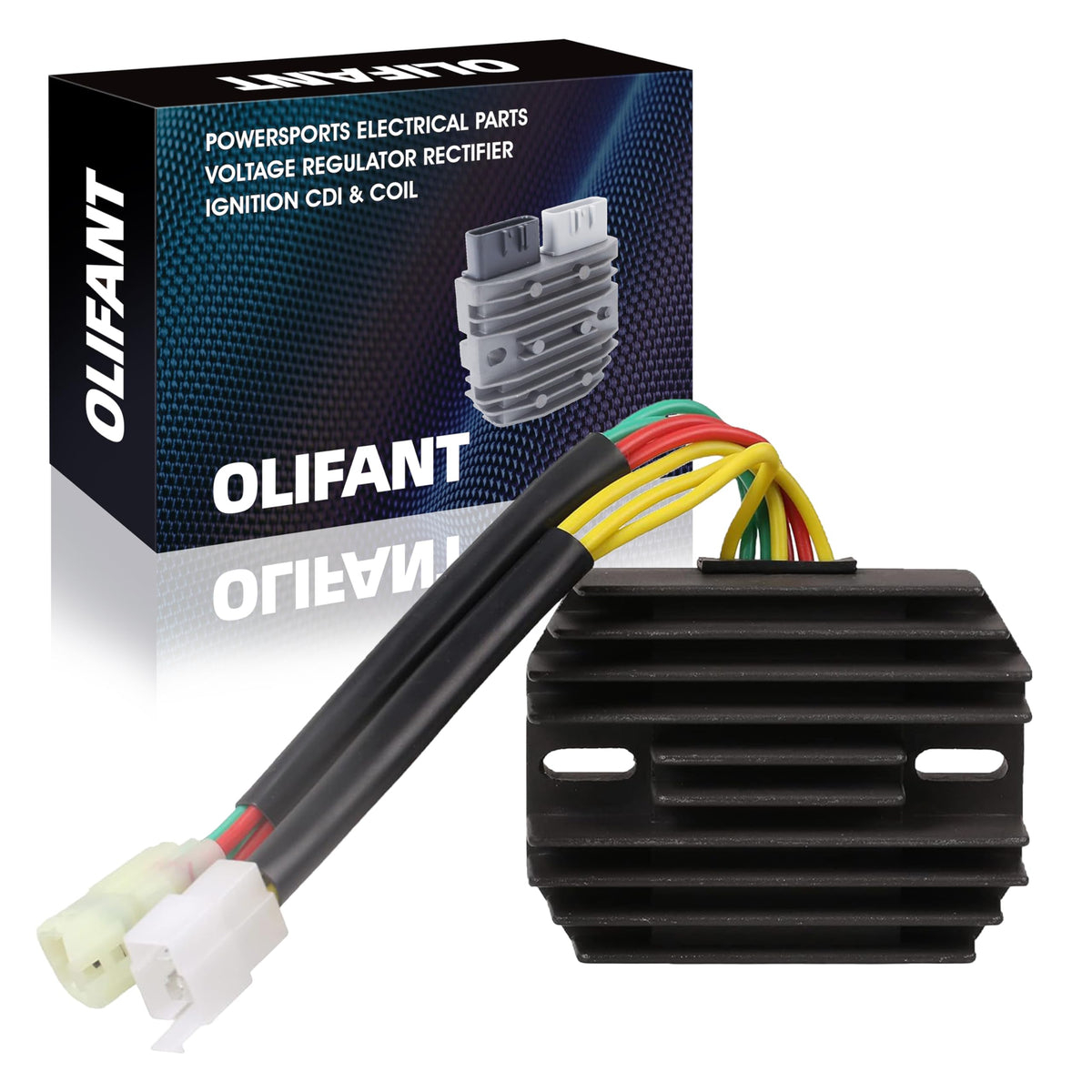 OLIFANT regulator front view showing compact housing and reliable fit