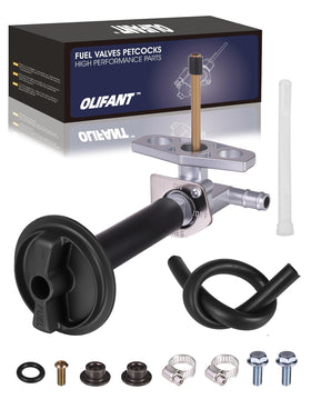 OLIFANT fuel valve front view showing fitment and OEM-style body for reliable replacement