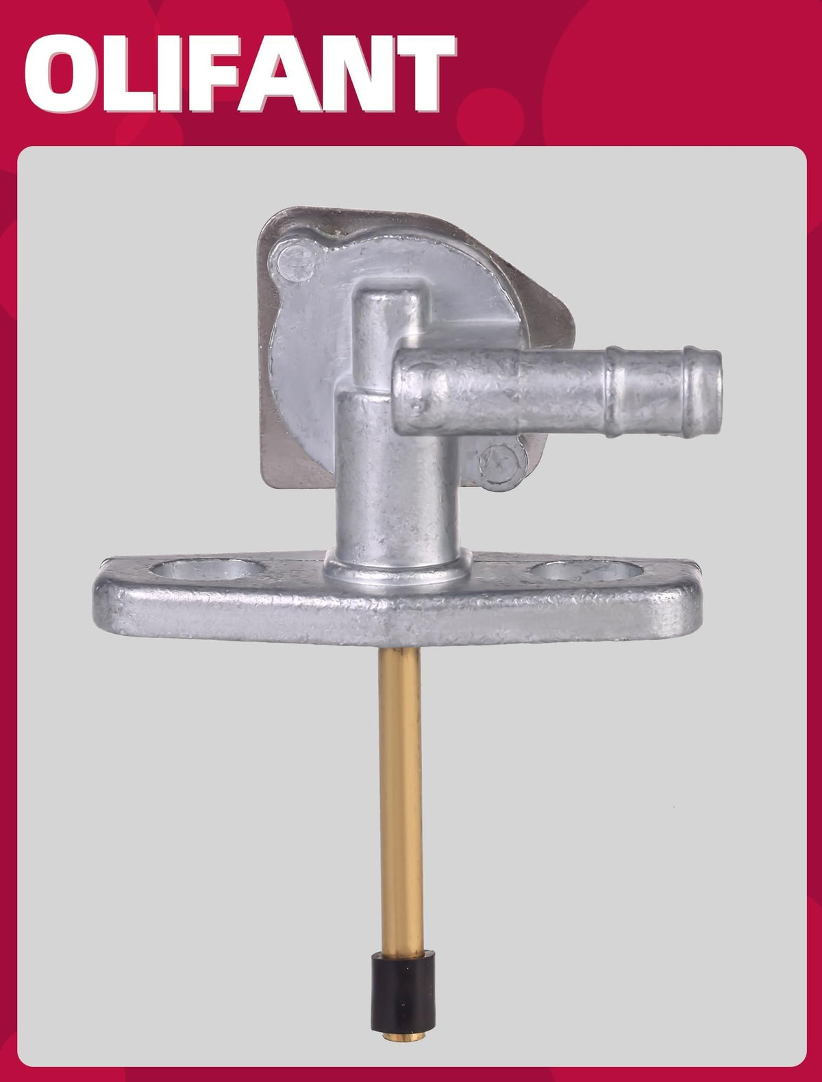 OLIFANT fuel valve installed on ATV in garage promoting quick repair and trail readiness