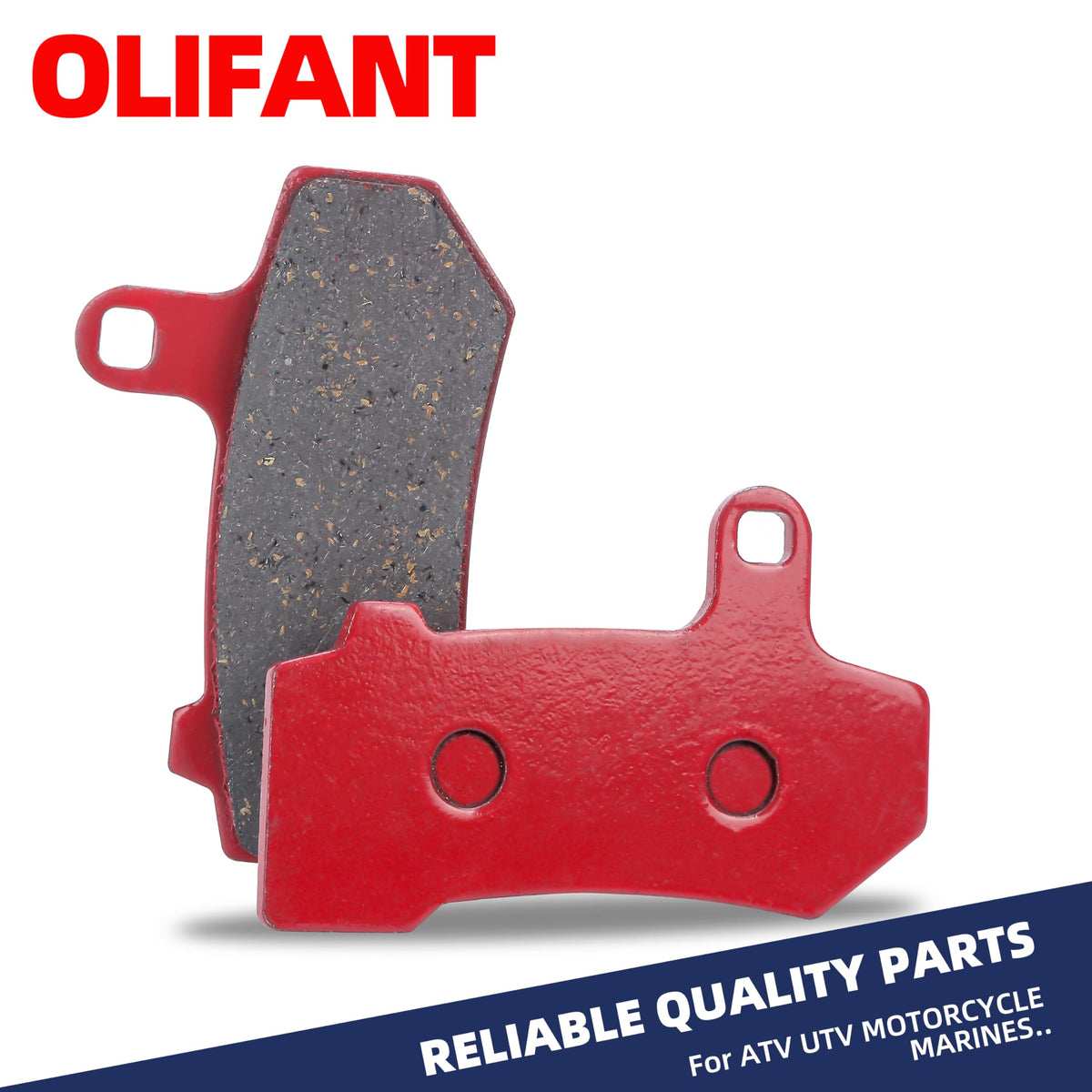 OLIFANT brake pads on touring Harley parked roadside showing reliable long-distance use