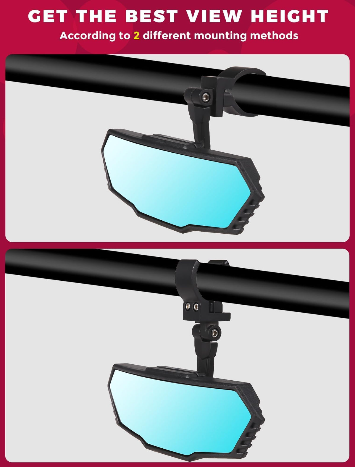 OLIFANT mirror in trail lifestyle shot enhancing safety and passenger comfort