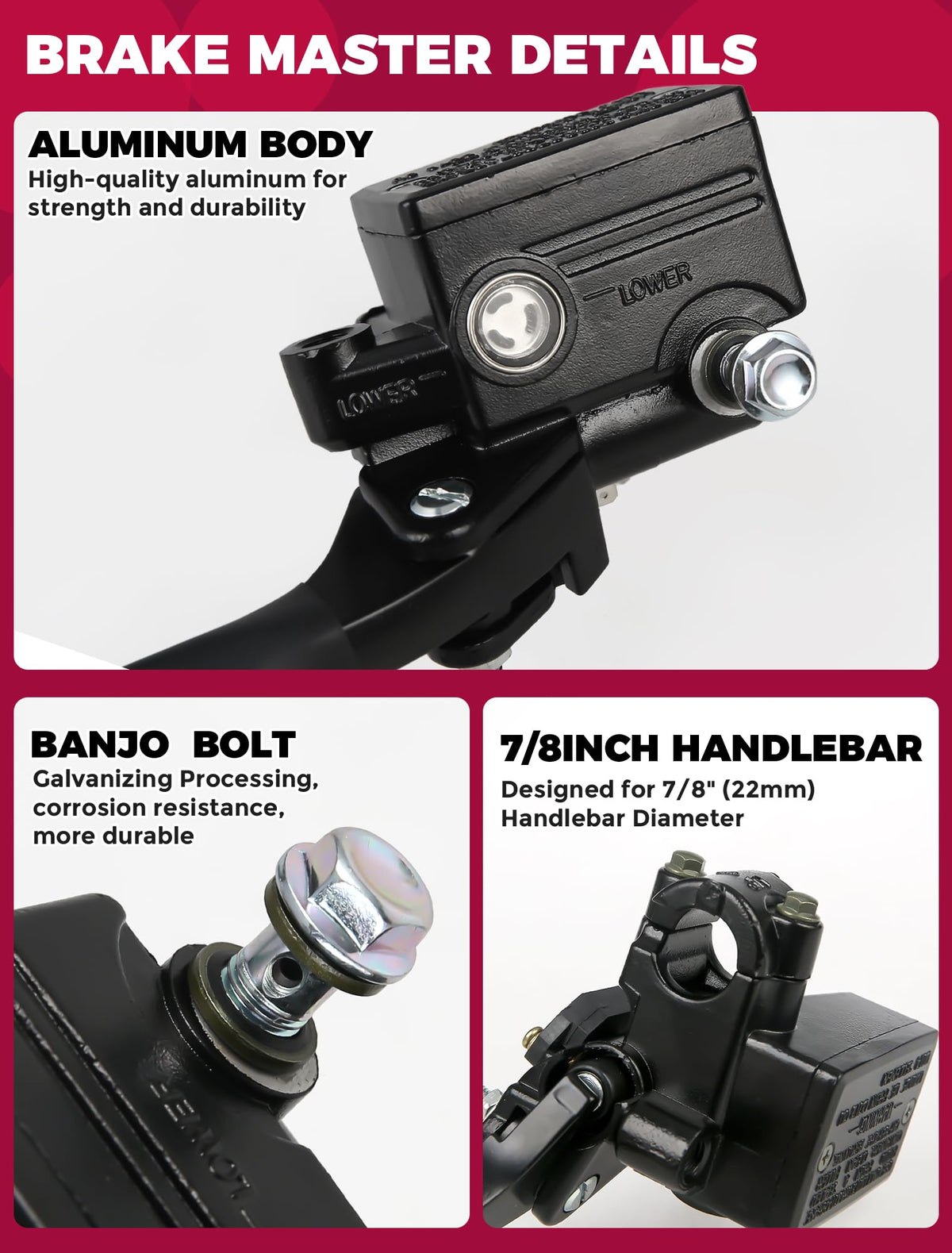 OLIFANT brake lever angle and textured grip for secure control and comfort