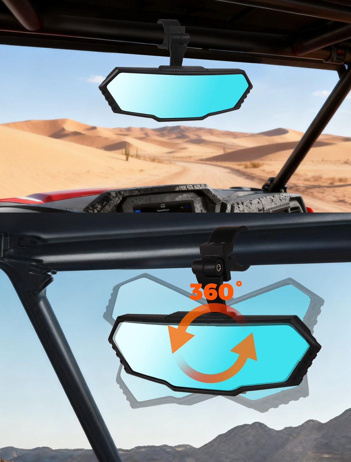 OLIFANT clamp detail on round roll cage demonstrating secure attachment