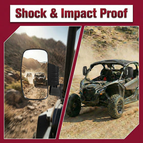OLIFANT mirror mounted passenger side showing balanced rear coverage benefit
