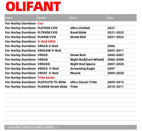 OLIFANT brake pad profile close-up showing backing plate design for secure fit