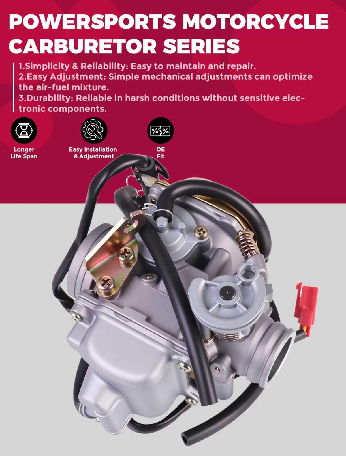 OLIFANT PD24J airbox flange detail highlighting 38mm fit to match standard filters