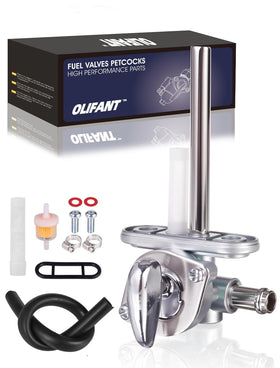 OLIFANT petcock valve front assembly showing mounting points and clean fit