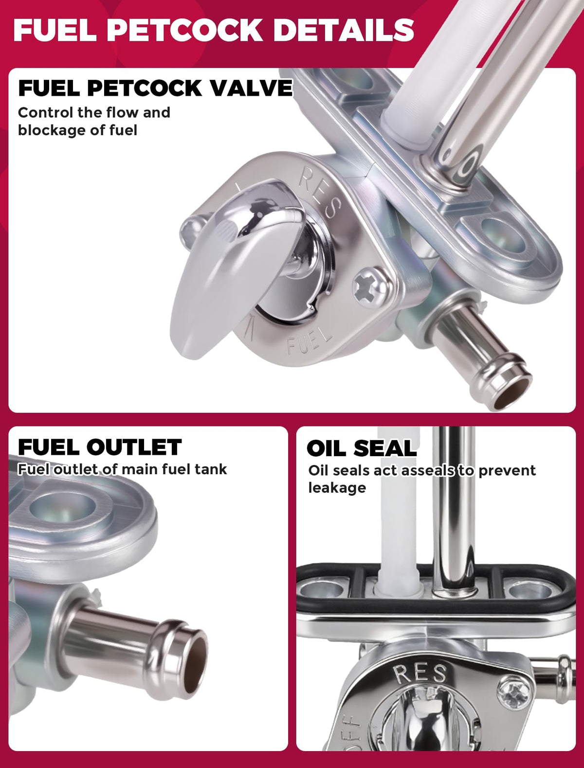 OLIFANT fuel hose and clamps next to ruler showing correct size and secure seal