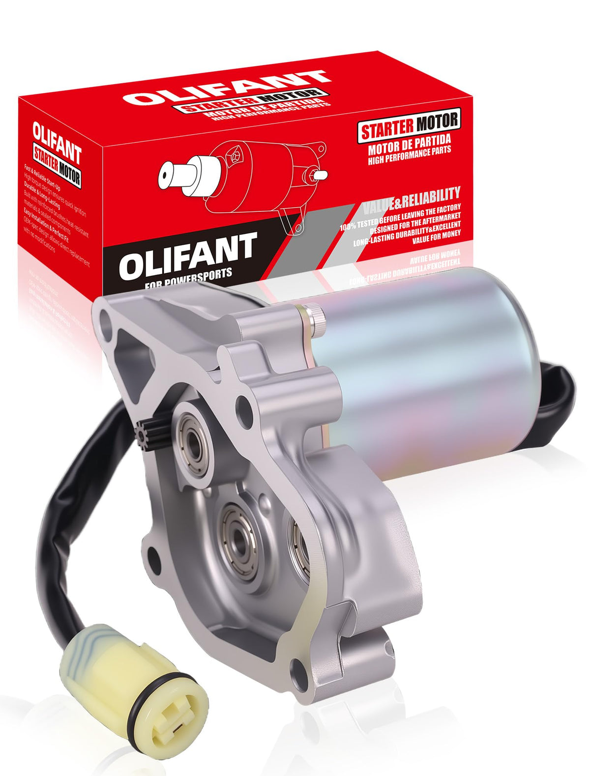OLIFANT power shift control motor front view showing mounting points and fit — reliable replacement