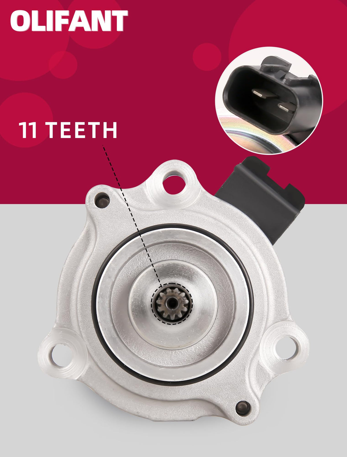 OLIFANT size comparison beside a wrench showing compact fit and easy replacement benefit