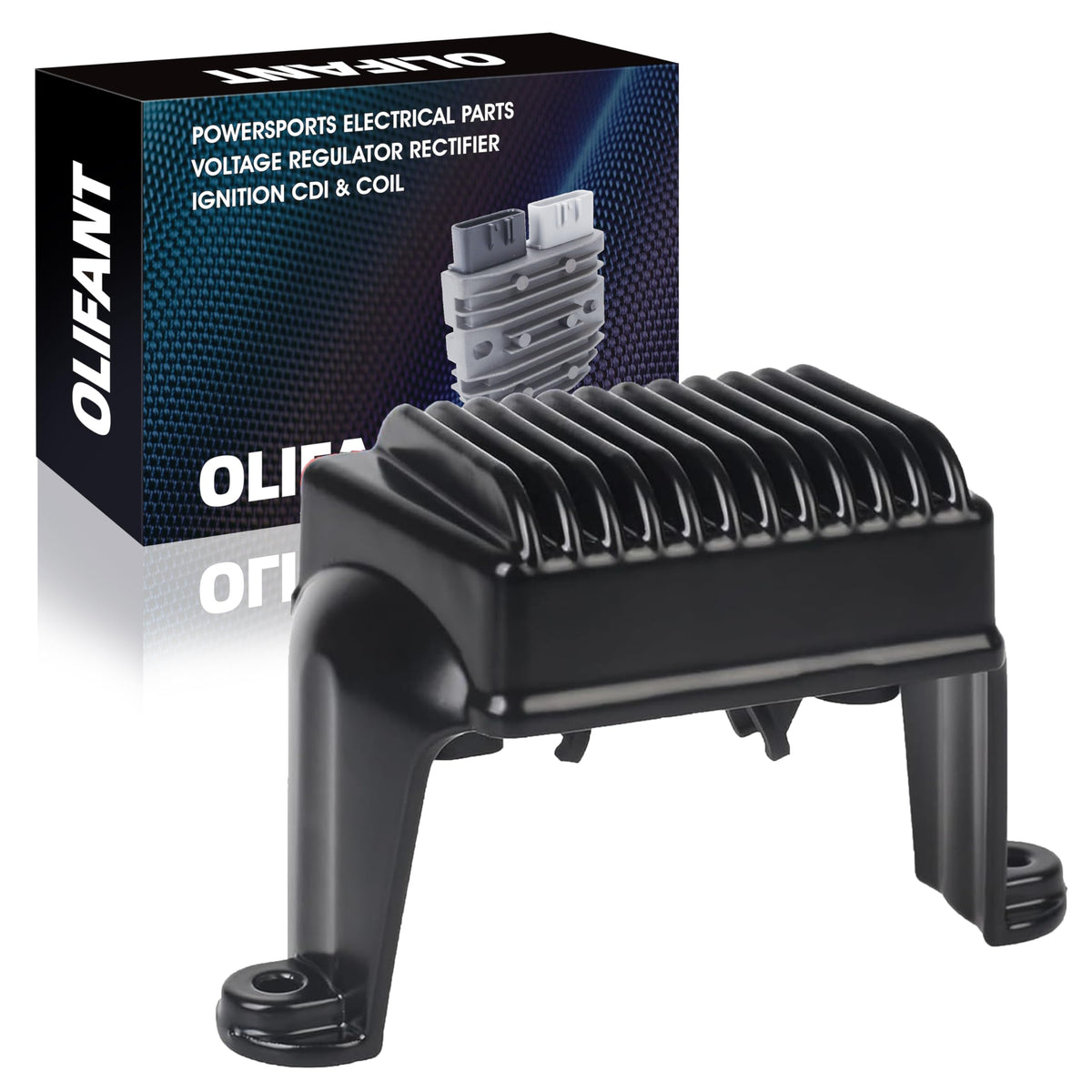OLIFANT rectifier front view showing compact housing and reliable fit