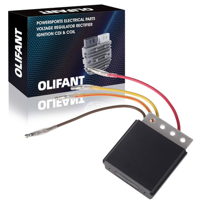 OLIFANT regulator front view showing mounting points and fit for Polaris, ensures correct replacement