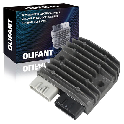 OLIFANT regulator rectifier front view showing mounting and fit for Polaris