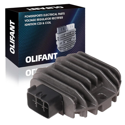 OLIFANT regulator rectifier front view showing durable housing and reliable fit