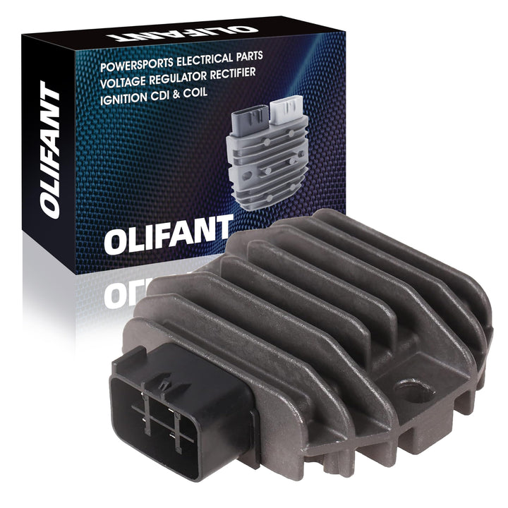 OLIFANT regulator rectifier front view showing durable housing and reliable fit