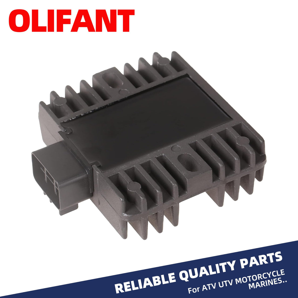 OLIFANT regulator next to ruler showing compact size for simple installation benefit