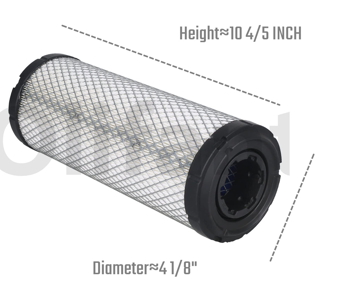 OLIFANT filters beside a ruler showing dimensions for accurate fitment