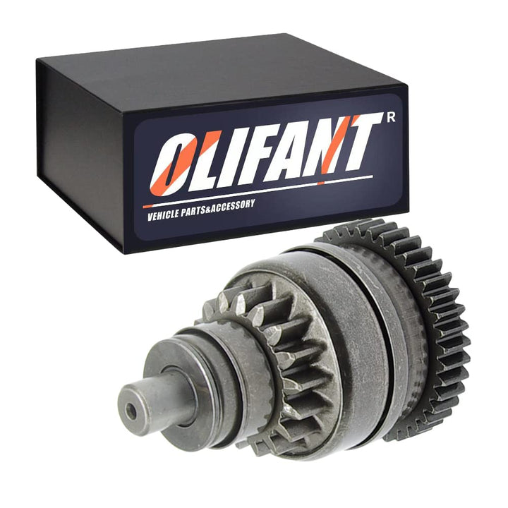OLIFANT starter drive front view showing 17-tooth for accurate fitment