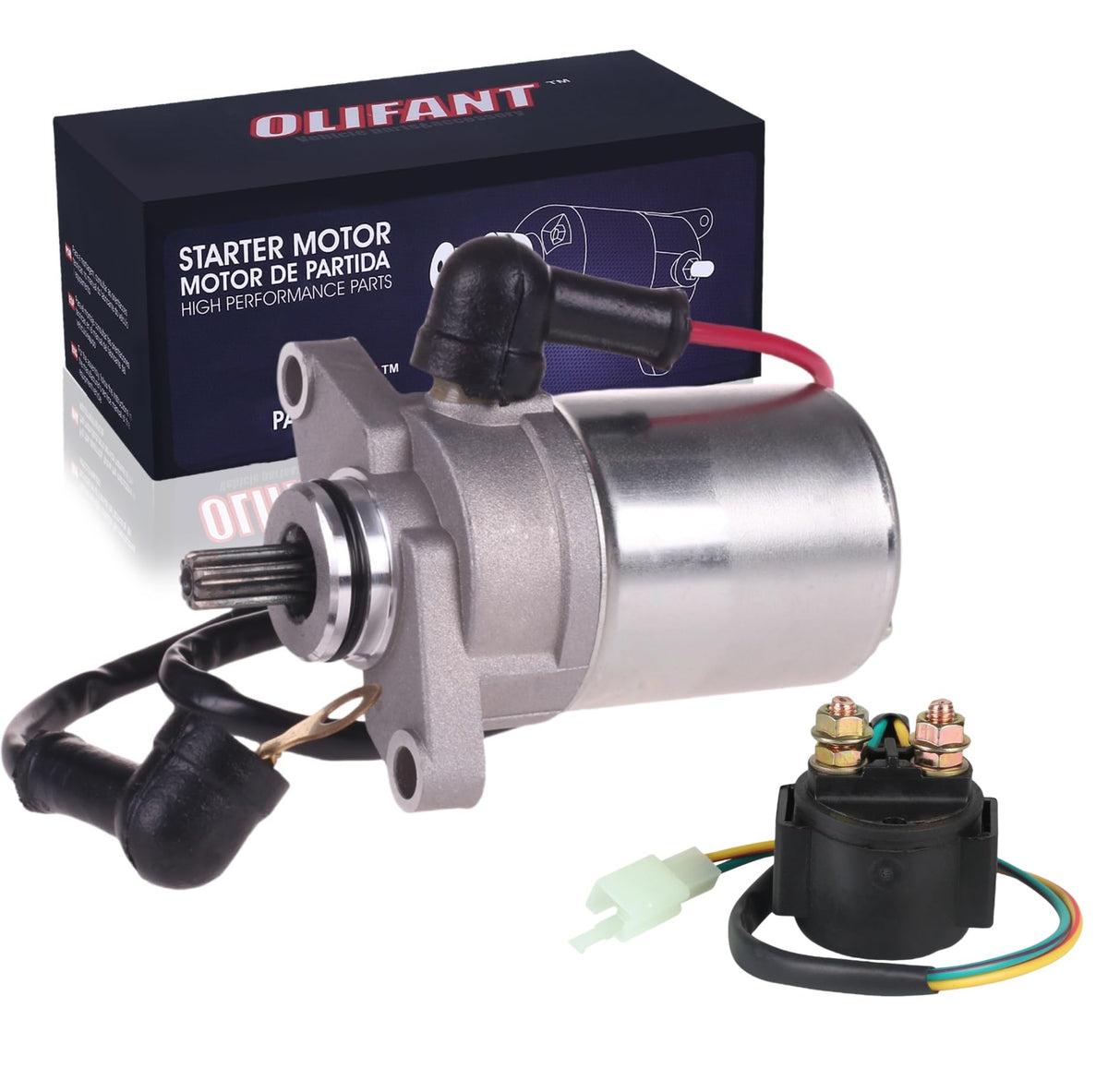 OLIFANT starter front view showing full unit and mounting points for reliable fit