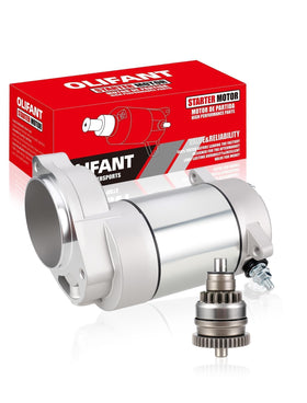OLIFANT starter front view showing clean housing and bolt holes for easy replacement