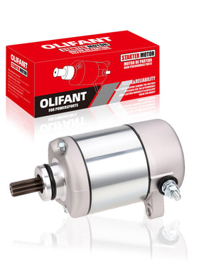 OLIFANT starter front view showing compact housing and reliable build quality