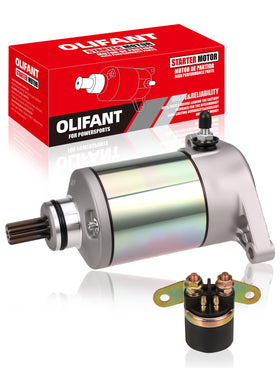 OLIFANT starter front view showing mounting pattern and quick fit benefit