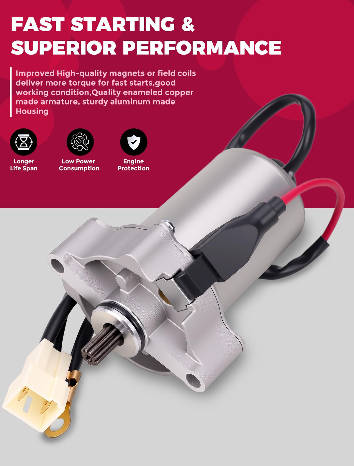 OLIFANT starter gear close-up showing reduction gears for stronger torque
